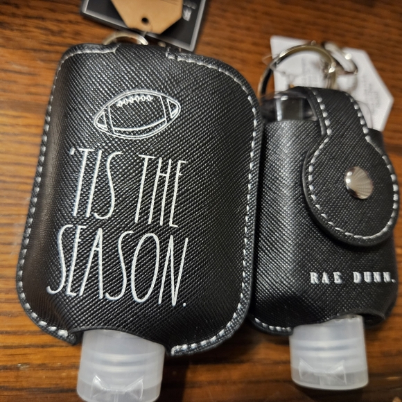 Rae Dunn Tis The Season Football Hand Sanitizer Holder Set of 2 - Picture 12 of 13